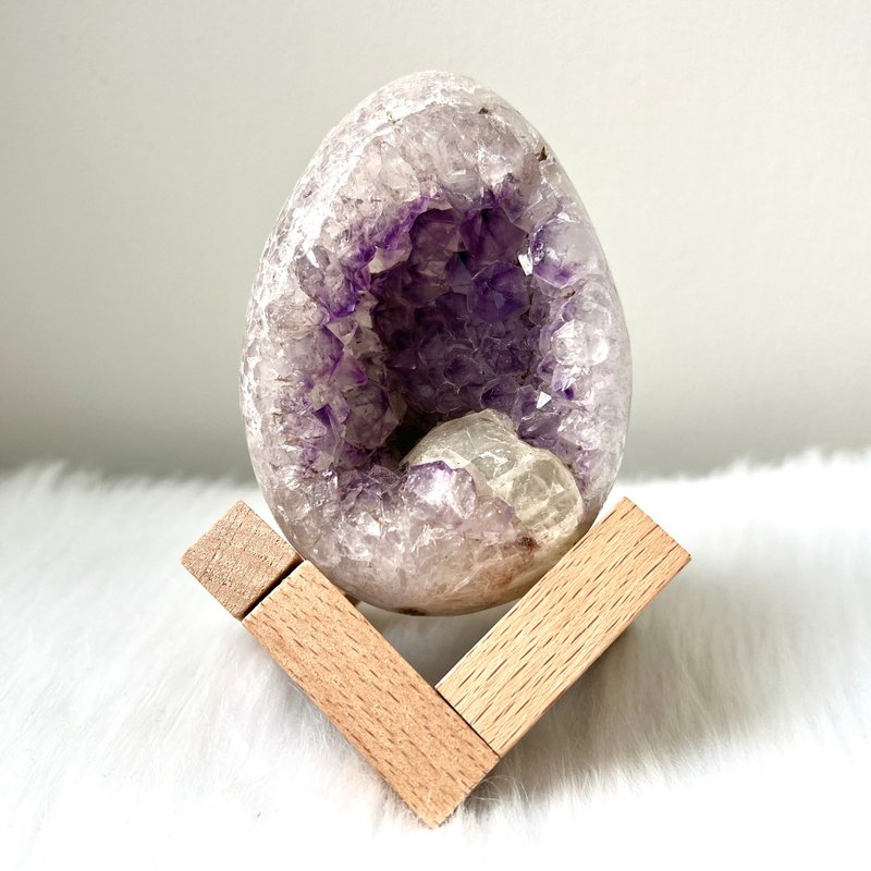 方解共生全拋光紫晶蛋 | 水晶 | 水晶蛋 | 水晶擺件 - 擺飾/家飾品 - 水晶 紫色