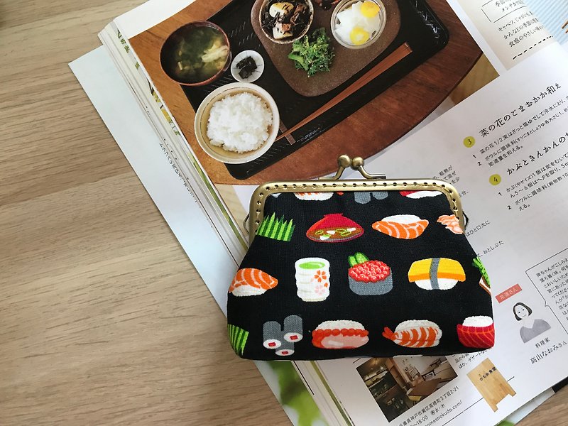 Nordic outlet Jinkou gold bag / coin purse -- sushi - กระเป๋าใส่เหรียญ - ผ้าฝ้าย/ผ้าลินิน หลากหลายสี