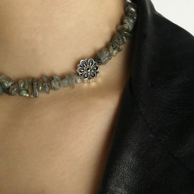 Korea traditional Dancheong Silver necklace / Cheong - 7 - 項鍊 - 其他金屬 銀色