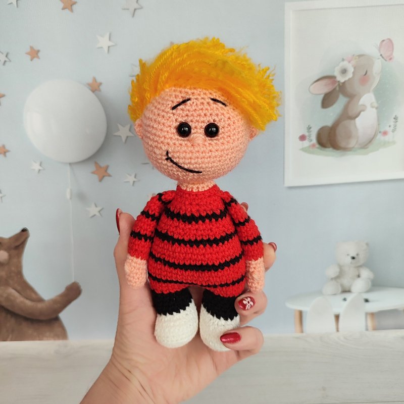 Calvin boy doll, boy doll, Calvin and Hobbes - Kids' Toys - Other Materials 