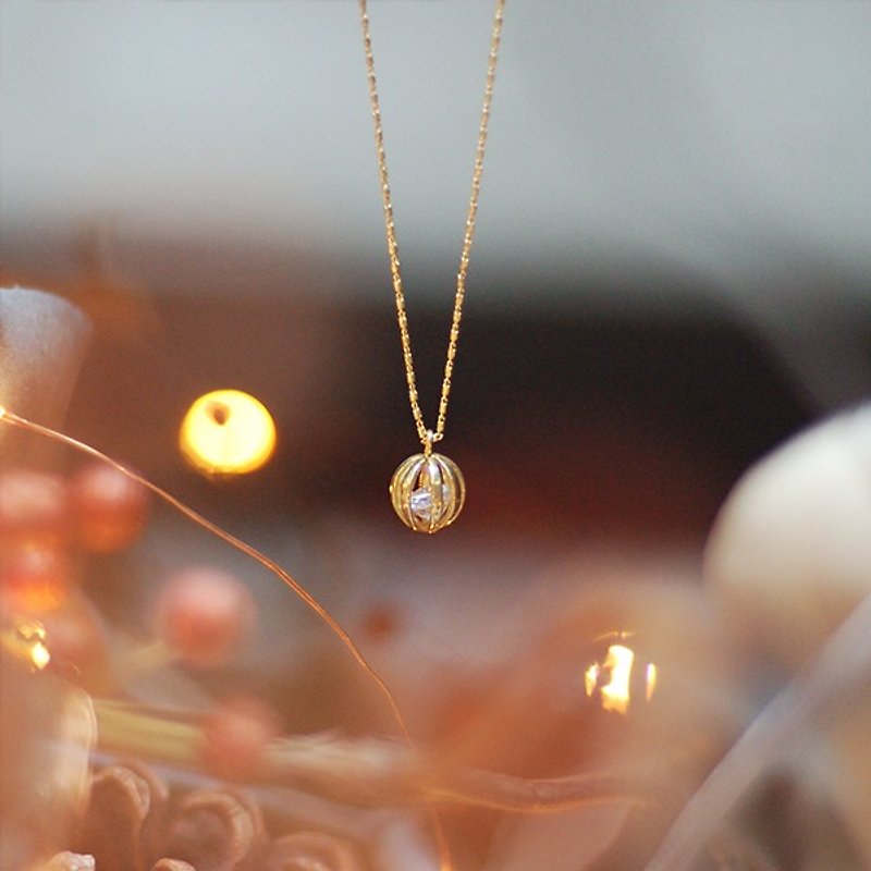 Ficelle | Christmas limited hand-made | traveler's notes - the gold ball necklace - Necklaces - Other Metals Gold
