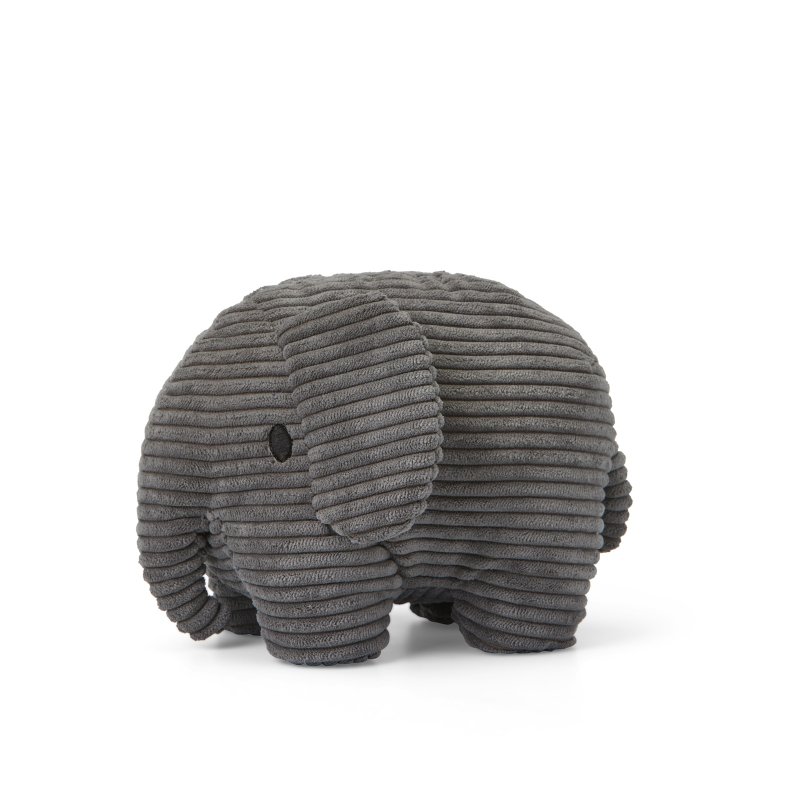 Bon Ton Toys | Elephant Corduroy Doll Grey - 20cm - Stuffed Dolls & Figurines - Other Materials Gray