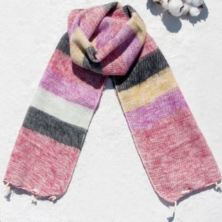 Birthday Gift Pure Wool Scarf/Hand Knitted Scarf/Knitted Scarf/Pure Wool Scarf-Pink Garden