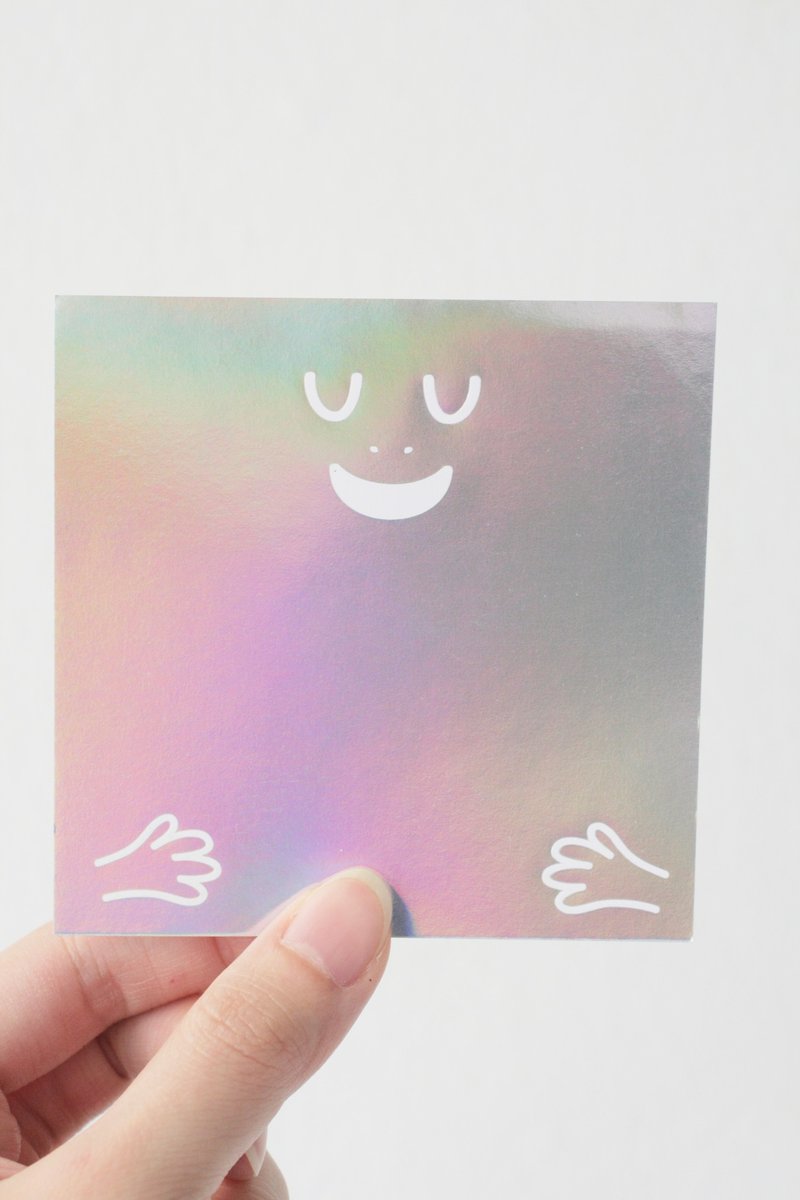 Memopad Mirror Monster (non-sticky, hologram paper, 50 sheets per pack) - กระดาษโน้ต - กระดาษ หลากหลายสี