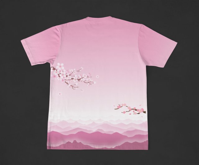 マウンテン半袖Tシャツ 桜群山オリジナルデザイン速乾素材 - ショップ