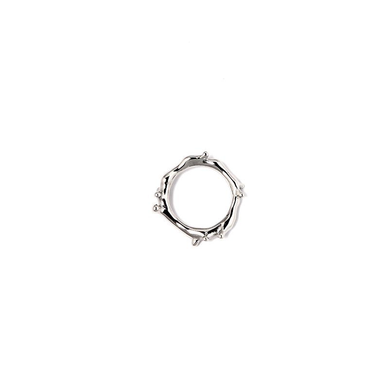 Water Ring Silver Water Ring - แหวนทั่วไป - โลหะ สีเงิน