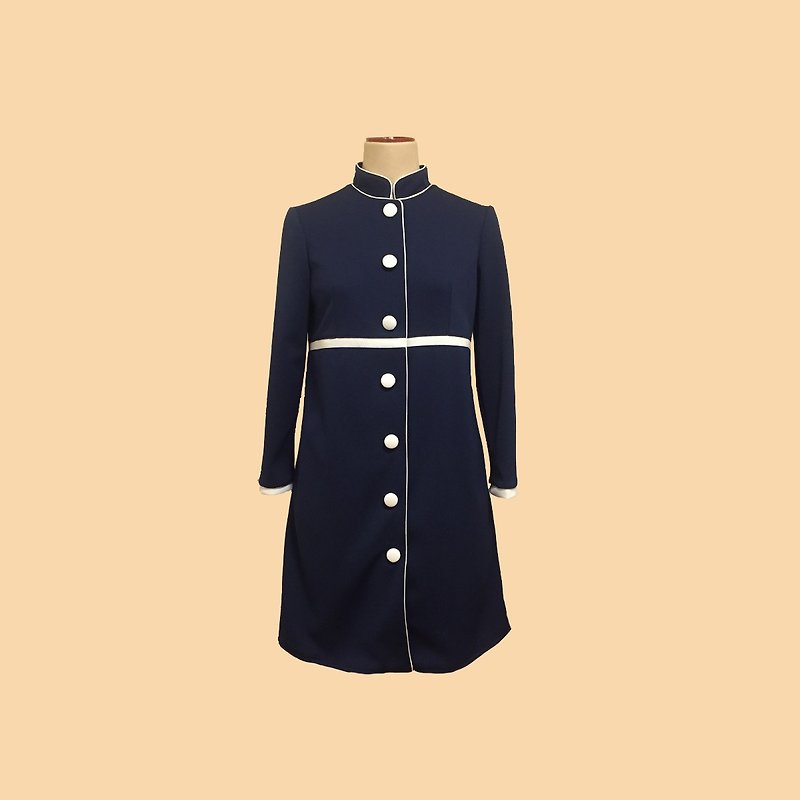 retro one-piece dress naomi - ワンピース - ポリエステル ブルー