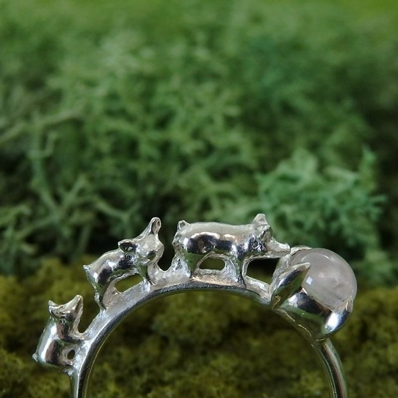 ブタリング　スタンダード - 戒指 - 寶石 銀色
