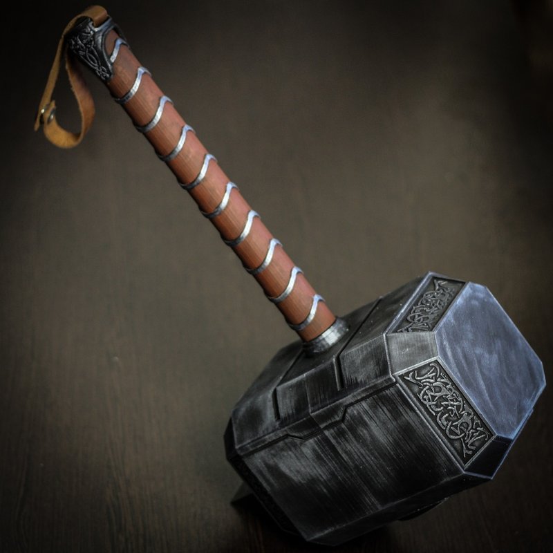 Thor Hammer | Hammer of Thor Cosplay Prop | Life Size Thor's Hammer - 擺飾/家飾品 - 塑膠 銀色