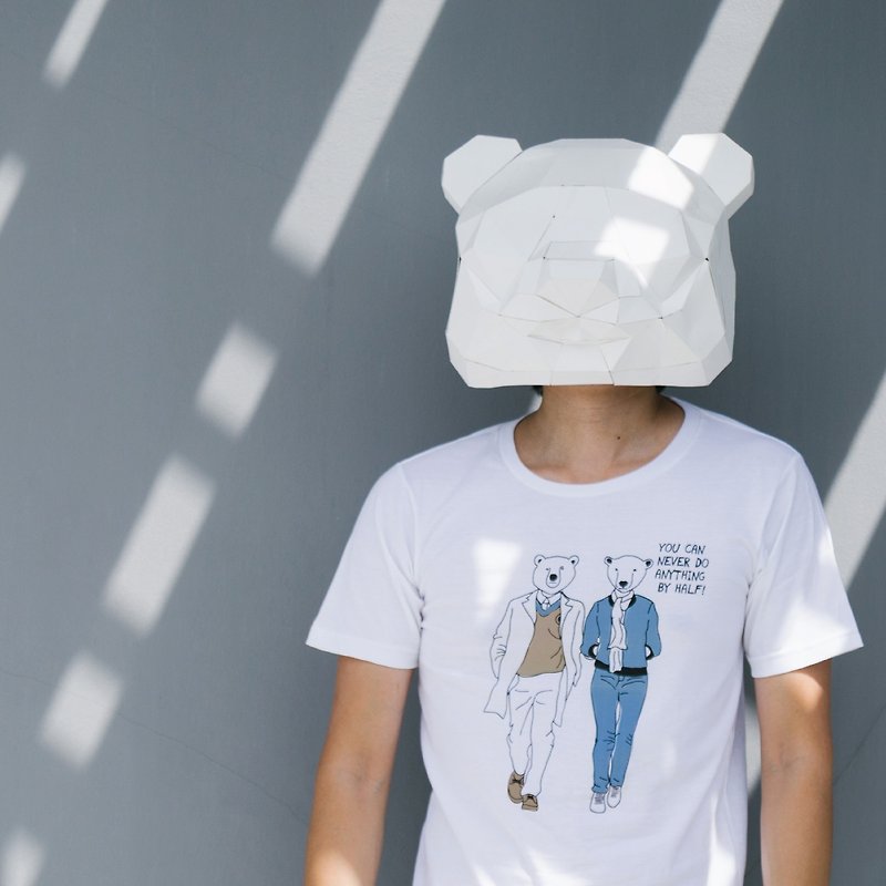 BEAR STREET, Changeable color t-shirt (White) - 帽T/大學T - 棉．麻 白色