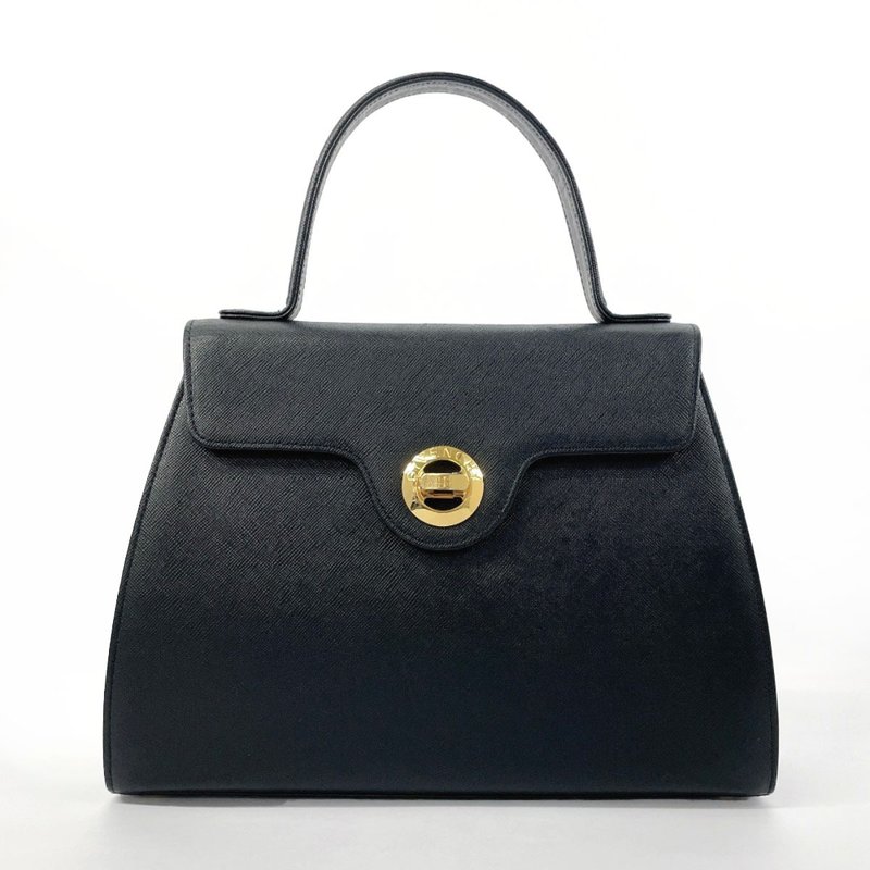 【日本直送 中古美品】ジバンシー Givenchy ハンドバッグ ロゴ ターンロック レザー ブラック ゴールド金具 ヴィンテージ レディース - 手提包/手提袋 - 真皮 黑色