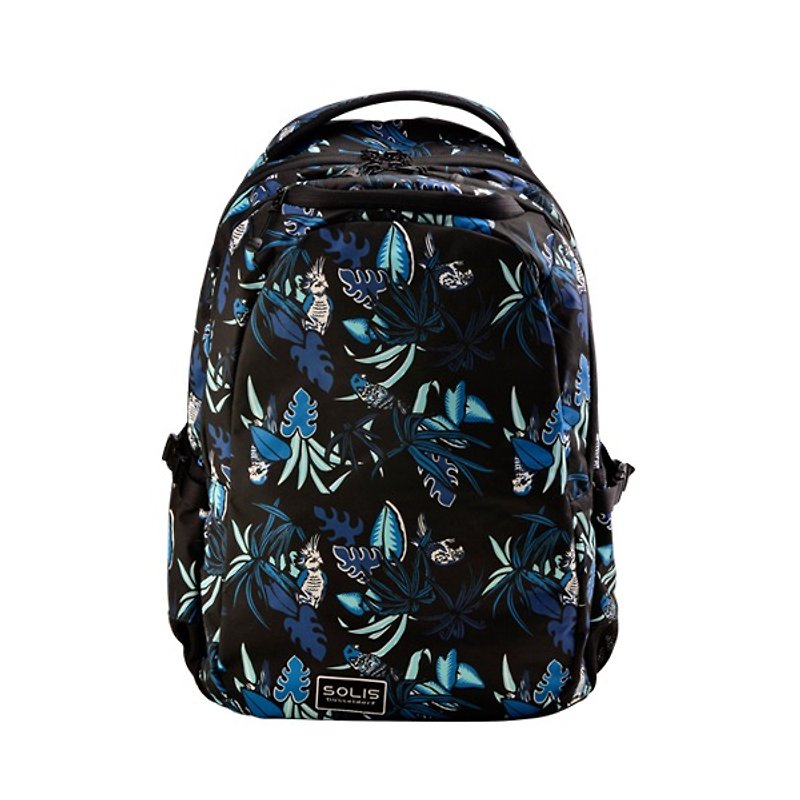 SOLIS Paradise Series│15'' Ultra+ Basic Laptop Backpack│Tropical Blue - กระเป๋าแล็ปท็อป - เส้นใยสังเคราะห์ 
