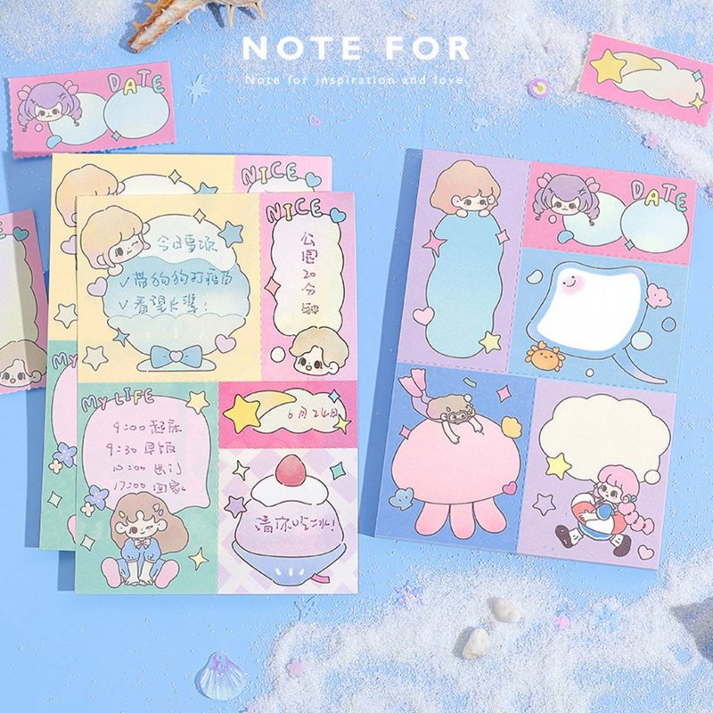 【Holiday YOYO sauce】Cute plan list message note note paper sticky note handbook sticker material - กระดาษโน้ต - กระดาษ 