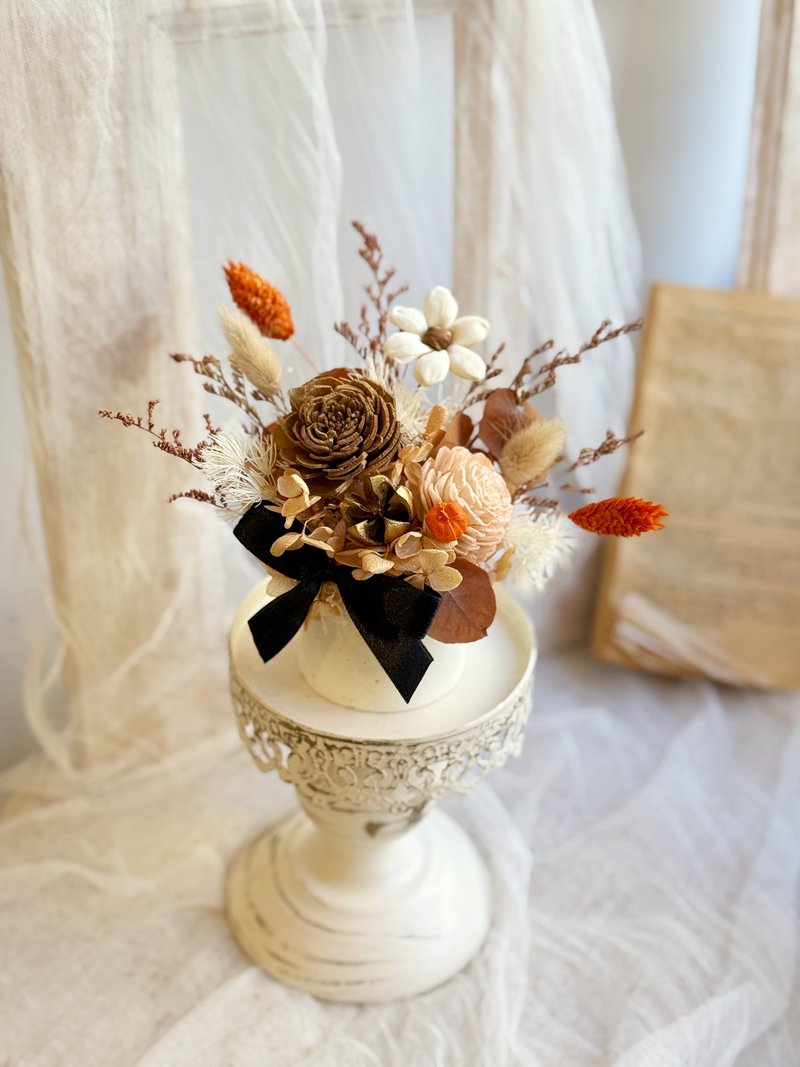 現貨 乾燥花桌花  擴香桌花 聖誕節禮物 交換禮物 - 乾燥花/永生花 - 植物．花 咖啡色