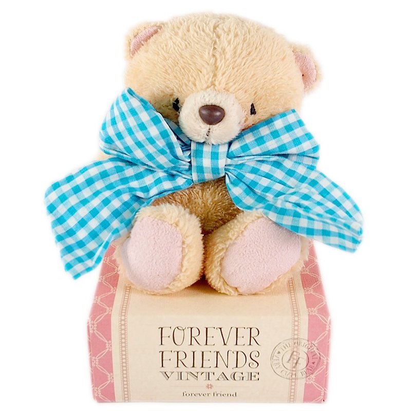 4.5-inch/retro wind bow fluffy bear [Hallmark-ForeverFriends cross-dressing series] - Stuffed Dolls & Figurines - Other Materials Gold