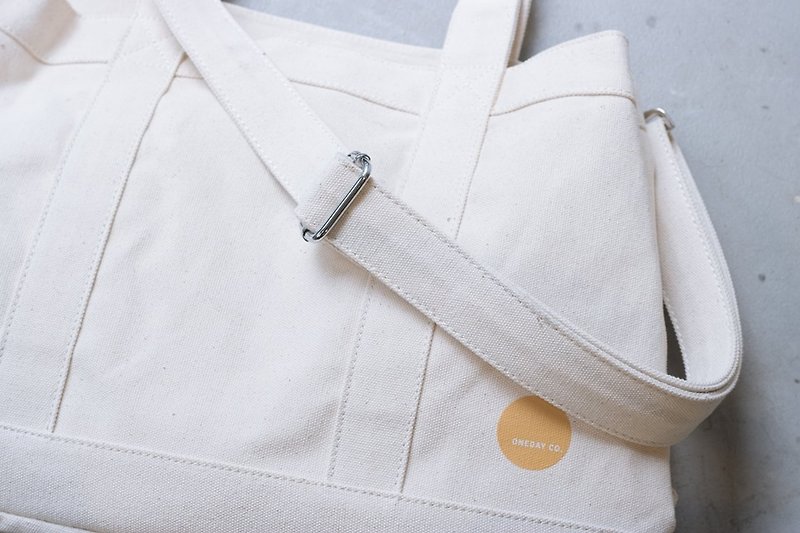 [Special Offer] Small Day Good Day Pack (with strap) - Messenger Bags & Sling Bags - Cotton & Hemp White