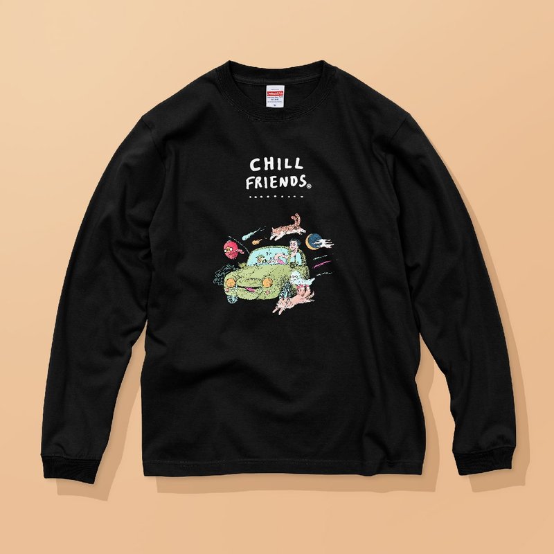 CHILL FRIENDS / Reliable Quality / Classic Cotton Long-sleeved - Women's T-Shirts - Cotton & Hemp White