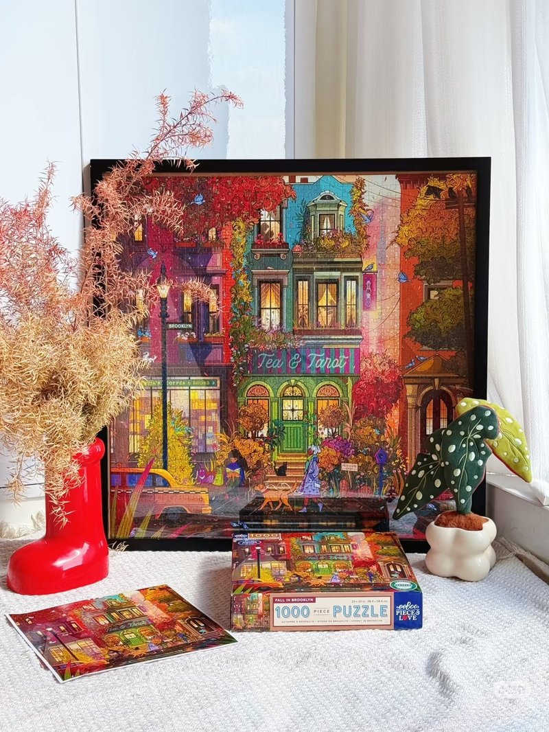 eeBoo 1000-Piece Puzzle - Fall in Brooklyn Christmas - เกมปริศนา - กระดาษ หลากหลายสี