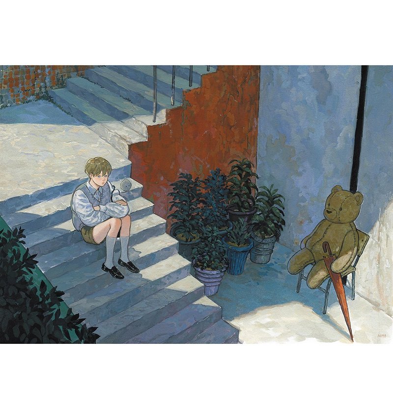 對話 |諾瑪 |韓國插畫藝術紙海報A4|水彩 - 海報/掛畫 - 紙 