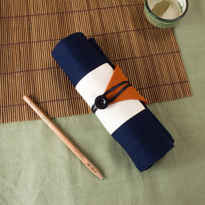 Ultrahard Writer Pen Case Series - Osamu Dazai/Fiction Lantern - Pencil Cases - Cotton & Hemp Blue