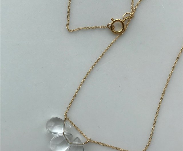 3つの雫のガラスネックレス - ショップ vingt-six ネックレス 3つの雫のガラスネックレス - ショップ vingt-six ネックレス