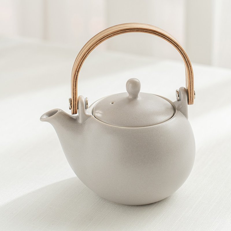 【入厝禮物】SALIU 結系列 急須壺 灰 - 茶壺/茶杯/茶具 - 瓷 灰色