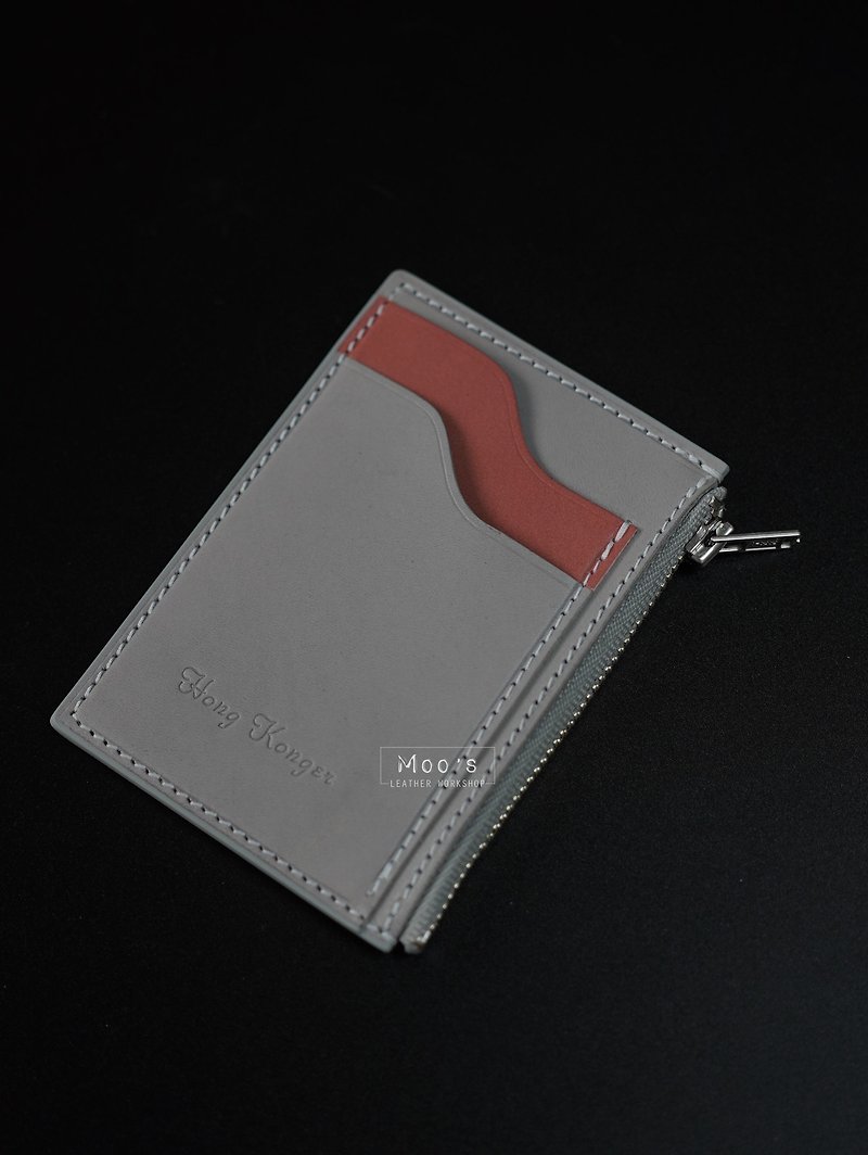 ムース ファスナー財布S（ミディアムカラー/牛革） - 小銭入れ - 革 ピンク