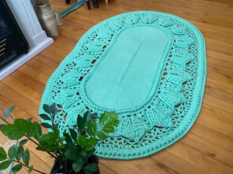 Stylish crochet rug Modern rug - 地墊/地毯 - 聚酯纖維 