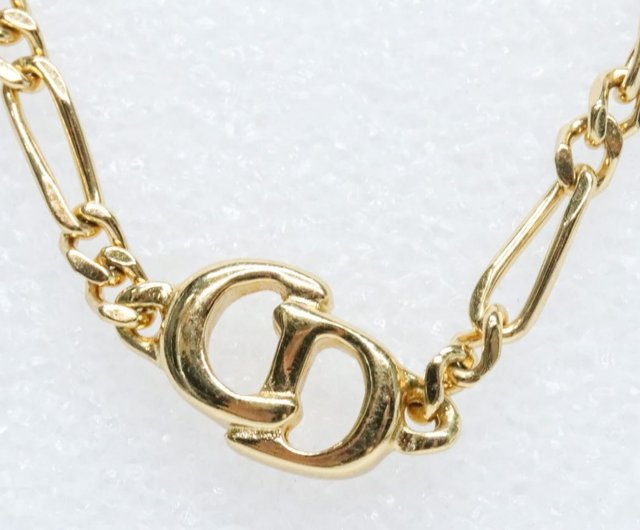 【使い勝手の良い】 希少 中古 ヴィンテージ レトロ ロゴ ゴールド シンプル Dior ブレスレット