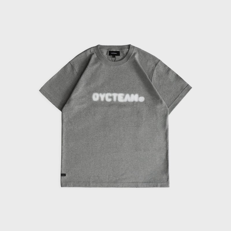DYCTEAM - Blurred Sign loose tee (gray) - 男 T 恤 - 棉．麻 灰色