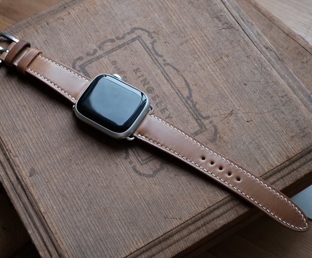 Yuji] Apple Watch ストラップ カスタマイズ ホーウィン コードバン ウイスキー 20-16mm 既製品 - ショップ Navy  LeatherCraft 時計ベルト・時計バンド - Pinkoi