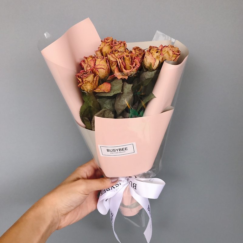 {BUSYBEE} Rose Drying Bouquet Christmas gifts exchange gifts - ตกแต่งต้นไม้ - พืช/ดอกไม้ 