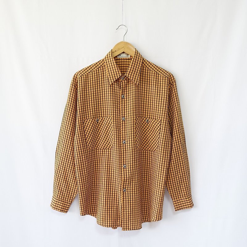 │Slowly│ vintage shirt 47│vintage. Retro. Literature - Men's Shirts - Polyester Multicolor