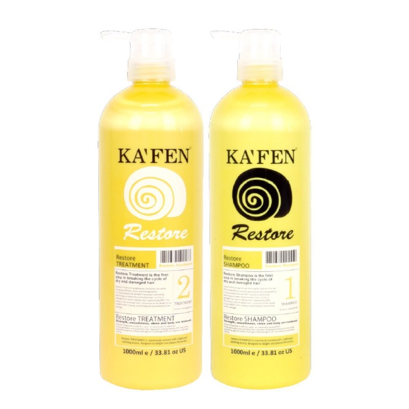 【KAFEN】Extreme Snail Series Shampoo/Conditioner 760ml - แชมพู - วัสดุอื่นๆ สีเหลือง