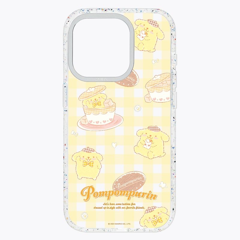 Pudding Dog Picnic Fun Translucent Frame Standard/Magnetic Version for iPhone 16 15 14 13 Pro Max - เคส/ซองมือถือ - วัสดุอีโค สีใส