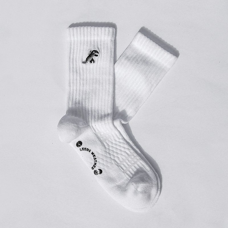 Hey! Dino Casual Functional White Socks-Shadow Black - Socks - Cotton & Hemp Multicolor