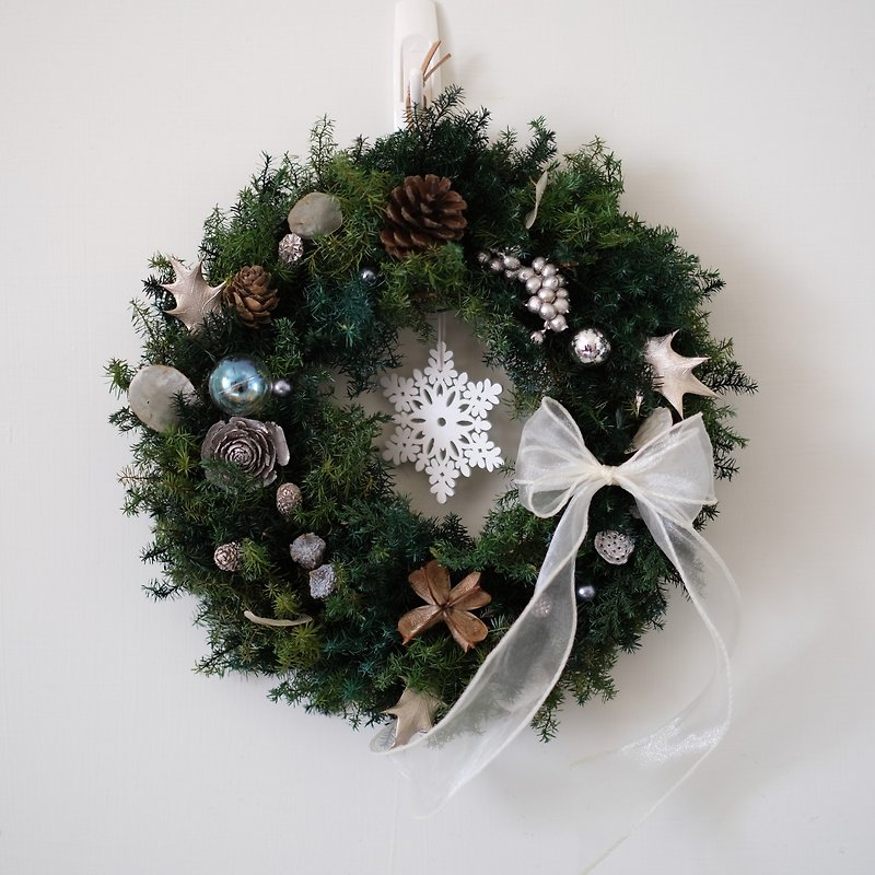 [Preserved cedar Christmas wreath] Preserved flowers imported from Japan - Dried Flowers & Bouquets - Plants & Flowers 