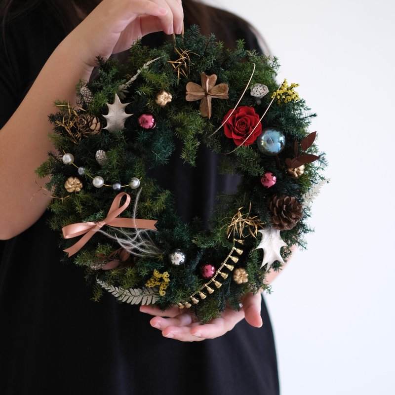 2024 聖誕花禮 永生雪松聖誕花圈 - 乾燥花/永生花 - 植物．花 