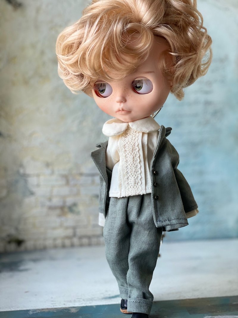 Neo Blythe clothes - ตุ๊กตา - ผ้าฝ้าย/ผ้าลินิน สีเทา