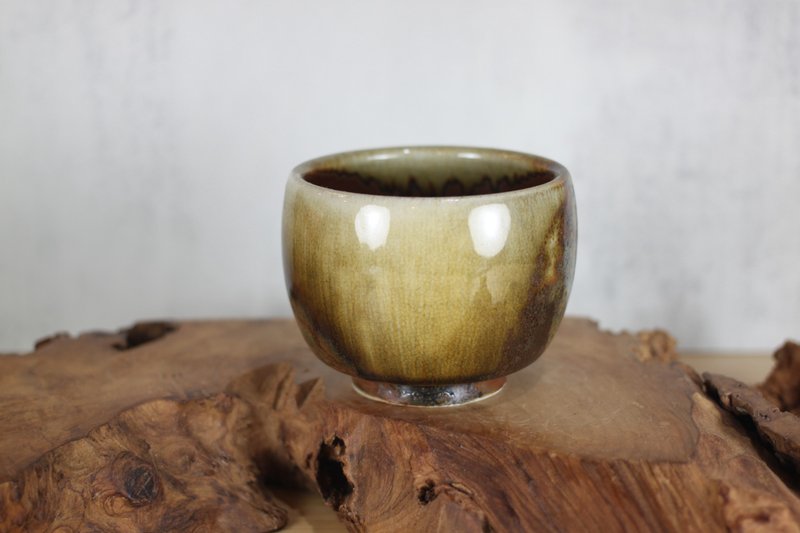 【送禮好物】290ml 柴燒 天目釉 手作茶碗 茶杯 名家葉敏祥作 - 茶壺/茶杯/茶具 - 瓷 