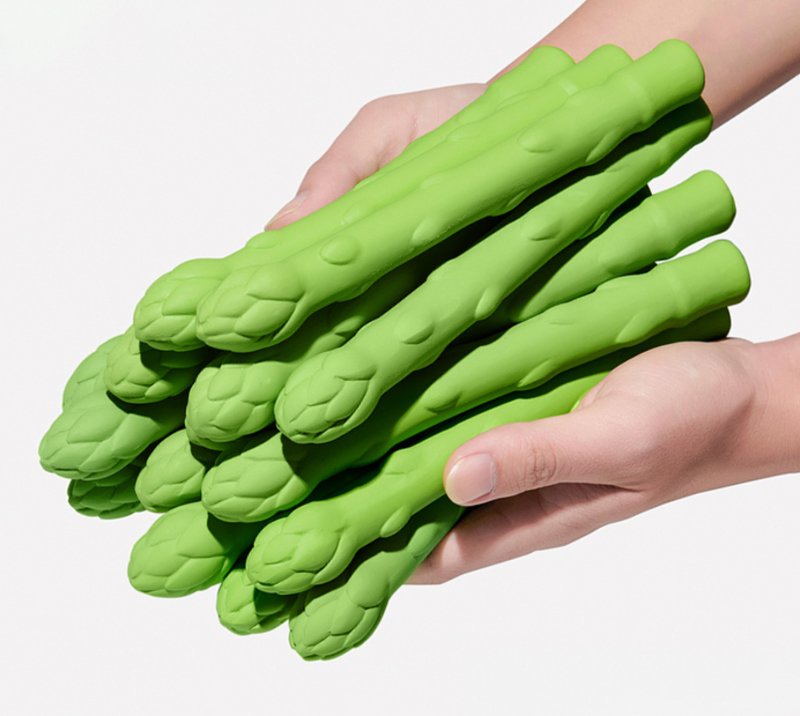 [Little Asparagus] Eco-friendly Latex Pet Squeaky Companion / Chewing and Bite-Resistant Toy - Pet Toys - Other Materials Green