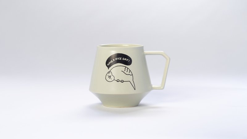 39Arita x ICELOLLY Mug Cup (bird) - 咖啡杯/馬克杯 - 陶 白色