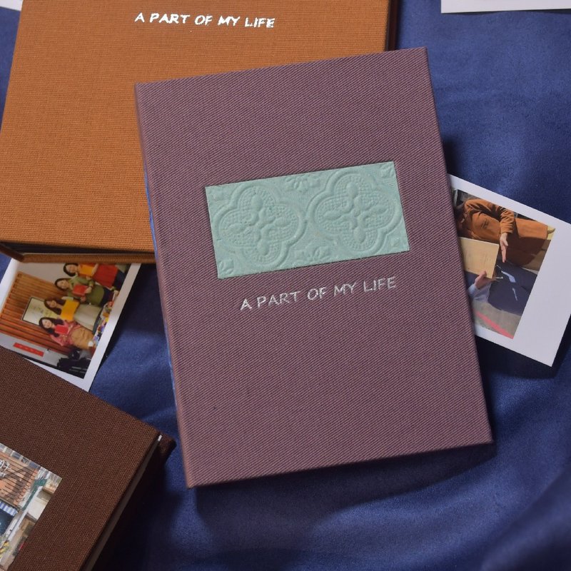 A PART OF MY LIFE - 片段 崁入式相冊 | 客製化鑲嵌 抽換相本 - 相簿/相本 - 棉．麻 紫色