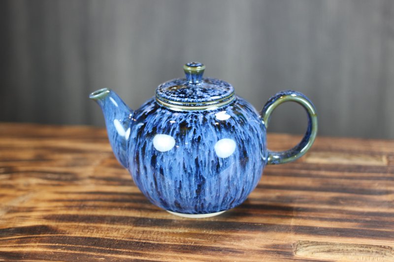 【送禮好物】240ml 湛海 天目釉 圓滿茶壺 鶯歌名家葉敏祥作品 - 茶壺/茶杯/茶具 - 瓷 