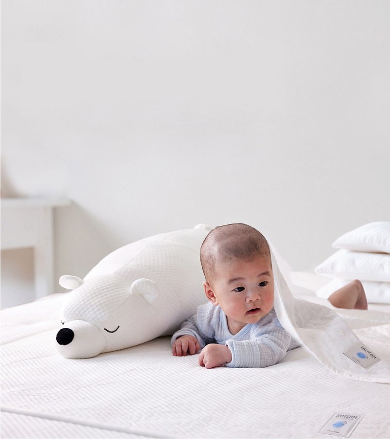 【ZAMZAM】Tsunooga冰羽紗 涼感睡覺抱枕-北極熊 (日本冰絲) - 枕頭/抱枕 - 其他人造纖維 