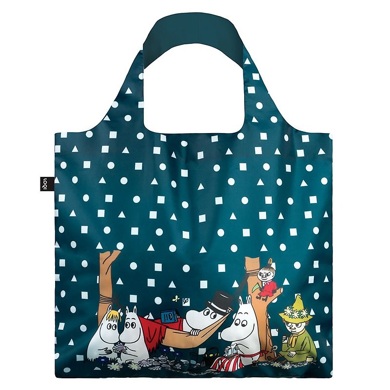 LOQI-Moomin family - กระเป๋าแมสเซนเจอร์ - พลาสติก สีเขียว