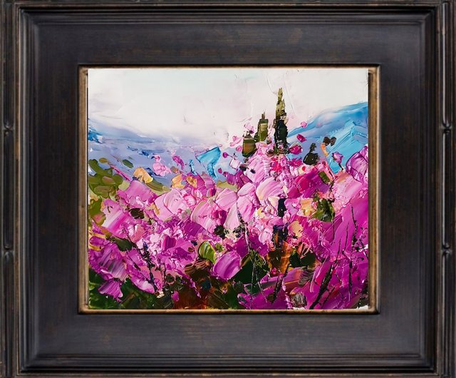 桜の絵 原画 小 インパスト 油絵 花 作品 微型油画 掛畫 桜の絵 原画 小 インパスト 油絵 花 作品 微型油画 掛畫