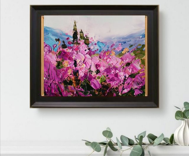 桜の絵 原画 小 インパスト 油絵 花 作品 微型油画 掛畫 桜の絵 原画 小 インパスト 油絵 花 作品 微型油画 掛畫