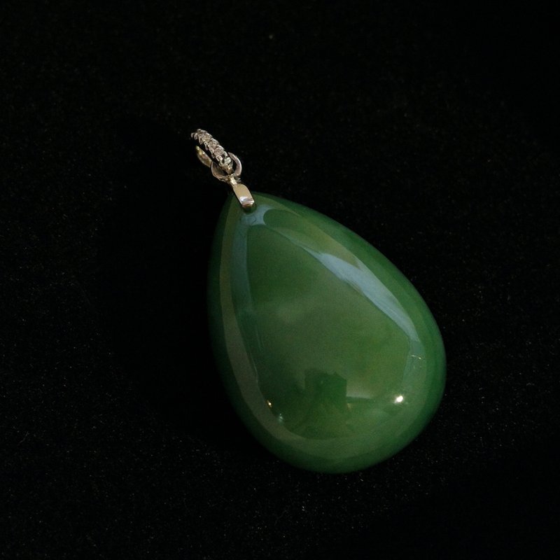 [A good Stone will be polished] Taiwan Jade Pendant_Jasper Necklace - สร้อยคอ - หยก สีเขียว