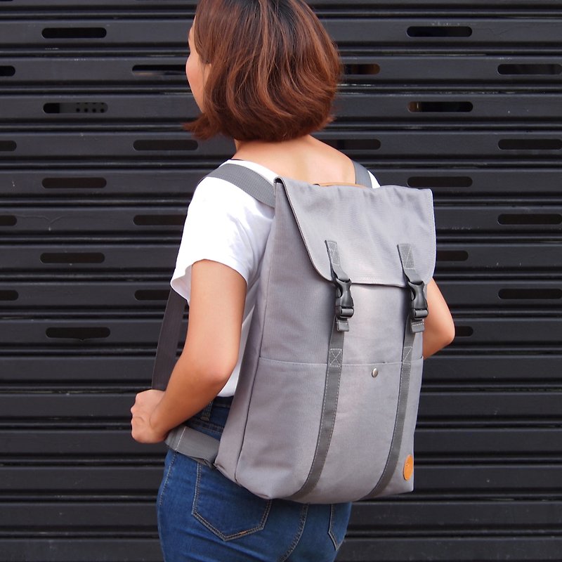 Simply Collection - Gray (Convertible Backpack Tote, Backpack, Bag, Tote Bag) - 背囊/背包 - 其他材質 灰色